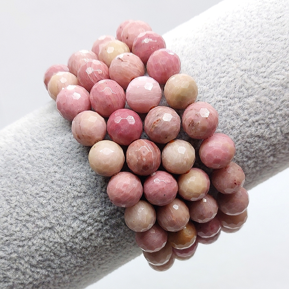 ☆8mm Faceted Pink Rhodonite Bracelets